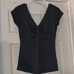 GUESS V-Neck and Back Dressy Shirt